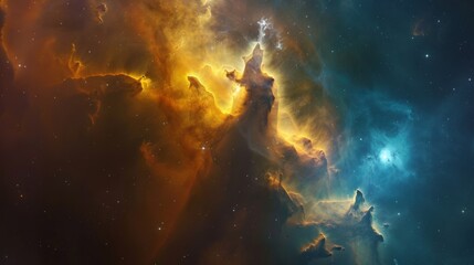 Obraz premium Galaxy Space background. Colorful nebula with star field. Astrology