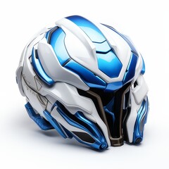Bicycle helmet on white background. 3d render
