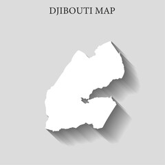 Simple and Minimalist region map of Djibouti