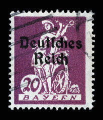 Stamp printed in printed in Bavaria with a 