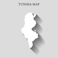 Simple and Minimalist region map of Tunisia