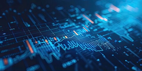 Obraz premium Colorful Financial Data and Analytics