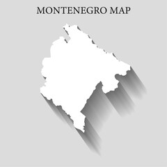 Simple and Minimalist region map of Montenegro