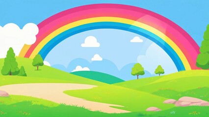 landscape with flowers