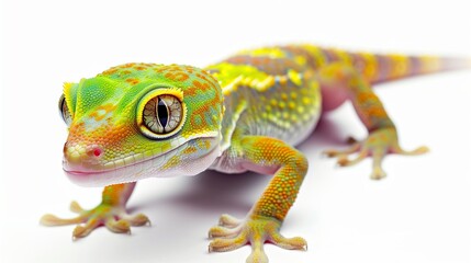 Obraz premium Gecko, White Background