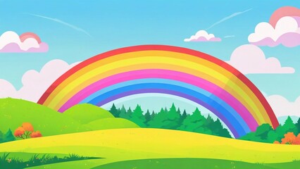 landscape with flowers