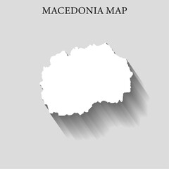 Simple and Minimalist region map of Macedonia
