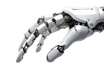 robotic hand cutout new style with transparent background