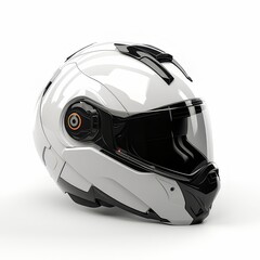 Motorcycle Helmet on white background. 3d render
