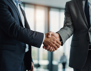 businessman handshake for teamwork of business merger and acquisition | Partners Agreement of partnership