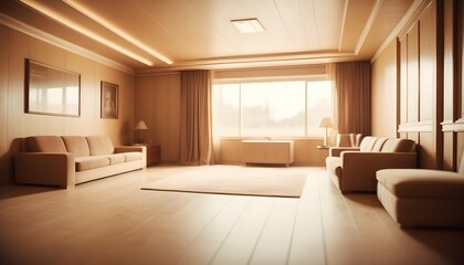Fototapeta premium Photo modern style conceptual interior room 3d illustration