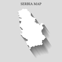 Simple and Minimalist region map of serbia