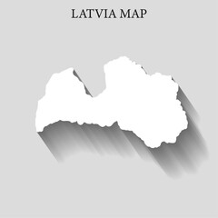 Simple and Minimalist region map of latvia