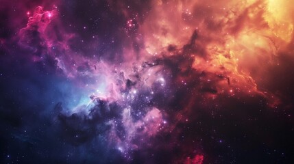 Fototapeta premium Galaxy Space background. Colorful nebula with star field. Astrology