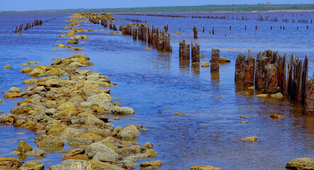 Wooden remains of salt pools, salt mining in the 18th century