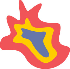 Retro Rainbow Shape Element