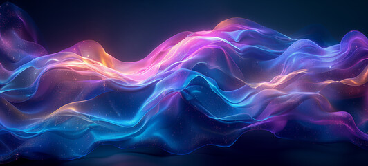 Fototapeta premium A closeup of an abstract background with swirling shapes in shades of blue, green and purple, wallart, wallpaper, background, backdrop