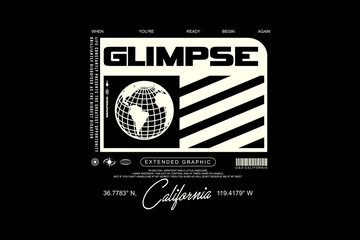 Modern streetwear graphic design t-shirt print design template