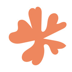 Abstract Flower Shape. isolated on white background. Vector illustration. EPS 10