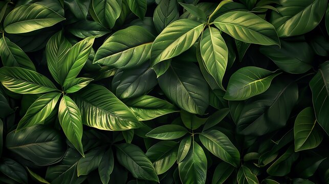lush green leaves of a tropical plant, detailed, vibrant colors, exotic, fresh, natural, botanical background, close-up, macro, selective focus, blurr