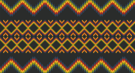 Kente cloth. African textile. Ethnic seamless pattern. Tribal geometric print, print.