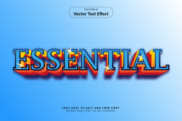 Vector Essential Text Effect