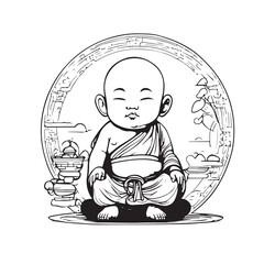 representation of a happy little buddha