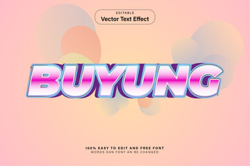 Vector Buyung Text Effect