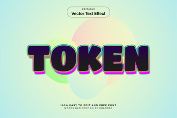 Vector Token Text Effect