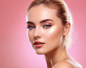 Fototapeta premium woman wearing cosmetics