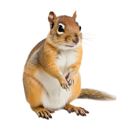 Obraz premium isolated white background of chipmunk
