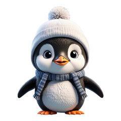 Fototapeta premium funny penguin in a cap