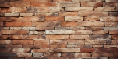 Orange and beige brown brick wall concrete or stone texture