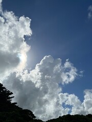 爽やかな夏の日本の青空