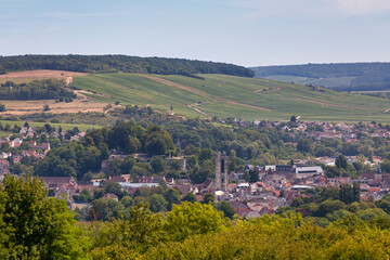 Obraz premium Aerial view of Château-Thierry