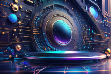 Obraz premium Digital background of technological operations.