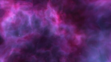 Space background. Nice clean colorful nebula with star field. 3D rendering

