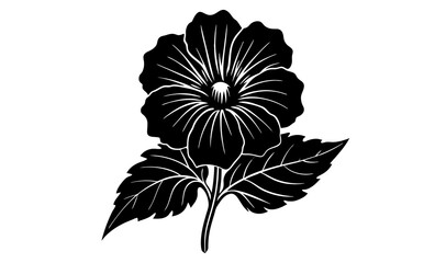 cosmos flower vector silhouette illustration