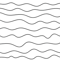 Thin line wavy abstract vector background. Curve wave. Line art striped graphic template.