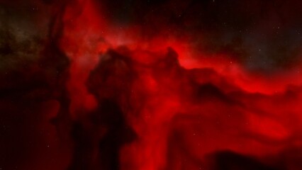 Space background. Nice clean colorful nebula with star field. 3D rendering
