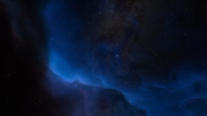 Space background. Nice clean colorful nebula with star field. 3D rendering
