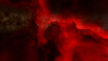 Space background. Nice clean colorful nebula with star field. 3D rendering
