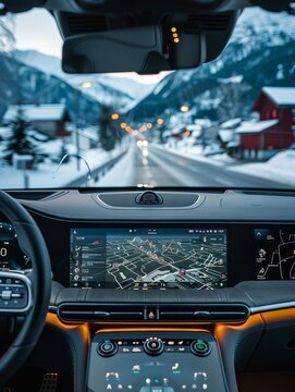 heads up display on the entire windsheild showing navigation, vehicle status, driver health