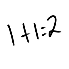 basic addition mathematics on a white background