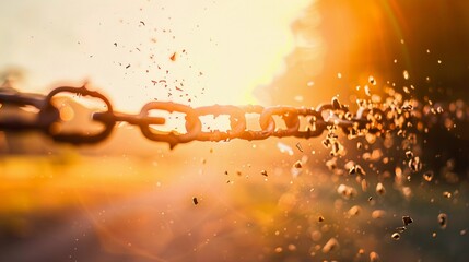 Shattered Chains: Hope Dawns on Freedom's Path (Addiction Recovery, Hope)