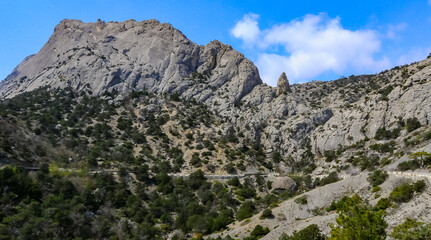 Karadag, view of the mountains of the ancient volcano Karadag, Novyi Svet