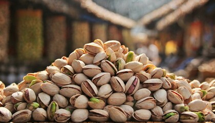 Pistachio with shell in bazaar