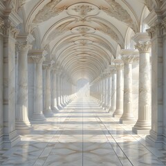 Naklejka premium Luxury European style indoor corridor