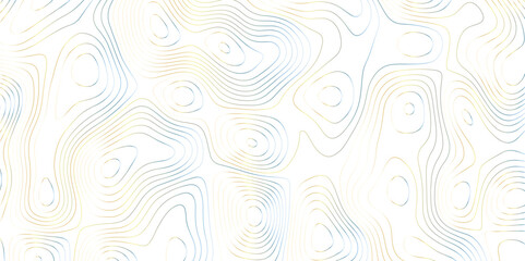 Fototapeta premium Abstract wavy topographic map. Abstract wavy and curved lines background. Abstract geometric topographic contour map background.