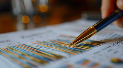 Fototapeta premium Investment Portfolio Analysis: Capture detailed reports, graphs, and charts.